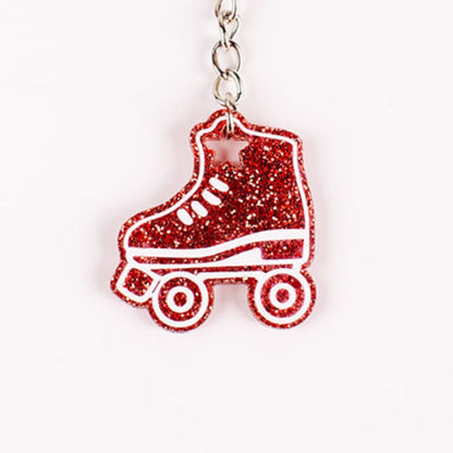 Roller Skate Keychain - 1.5in Glitter