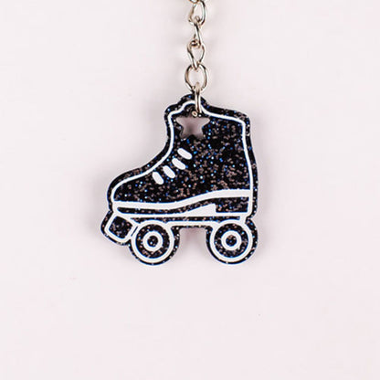 Roller Skate Keychain - 1.5in Glitter