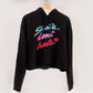 "Skate Don't Hate" Crop Hoodie - Black