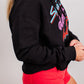 "Skate Don't Hate" Crop Hoodie - Black
