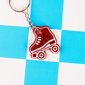 Roller Skate Keychain - 1.5in Glitter