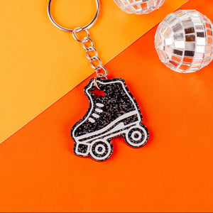 Roller Skate Keychain - 1.5in Glitter