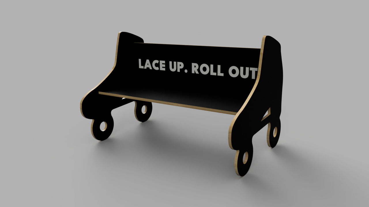 Custom LIGHT UP Skate Bench